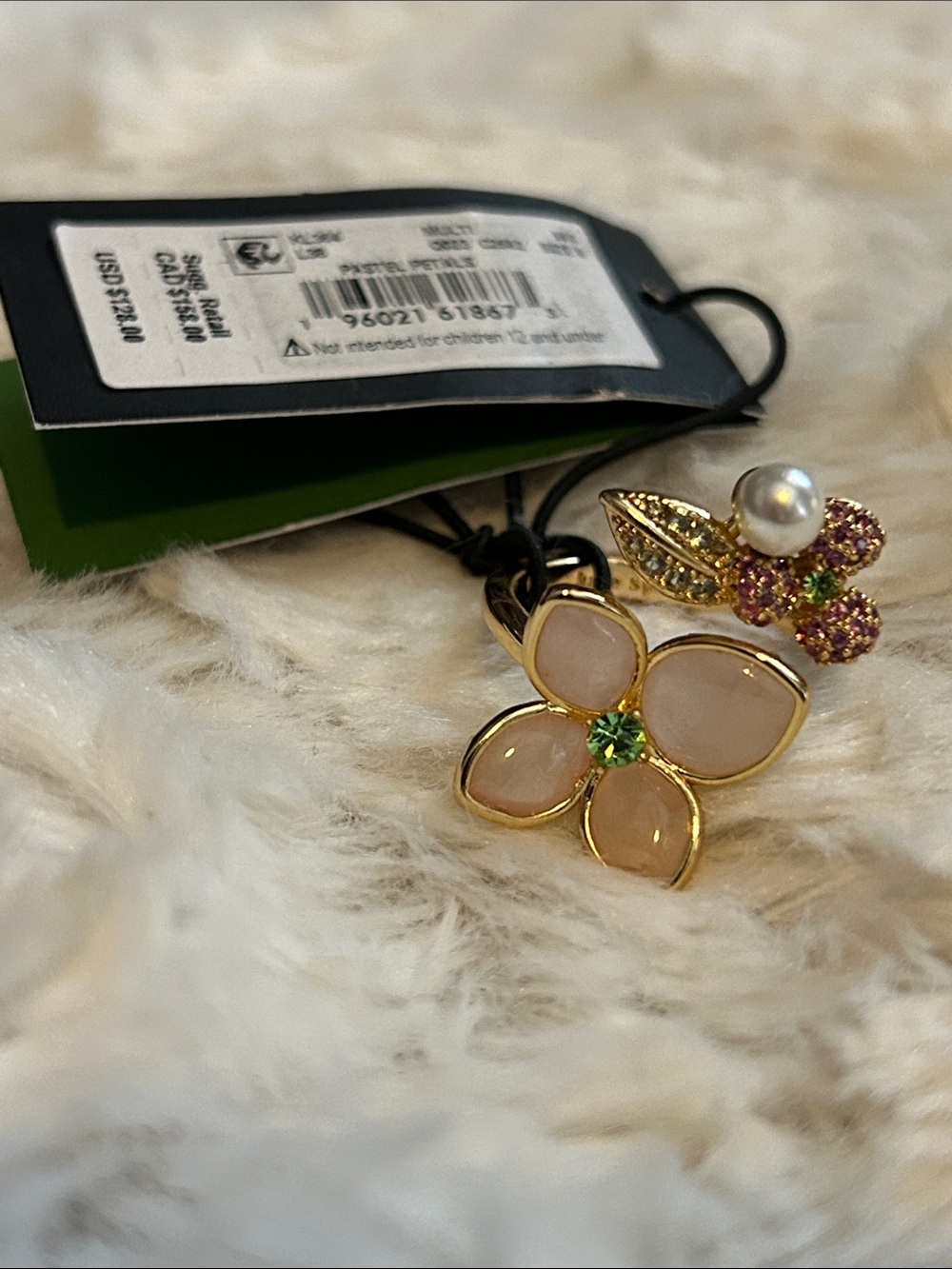 NWT $128 kate spade Pastel Petals Ring - Picture 6 of 12
